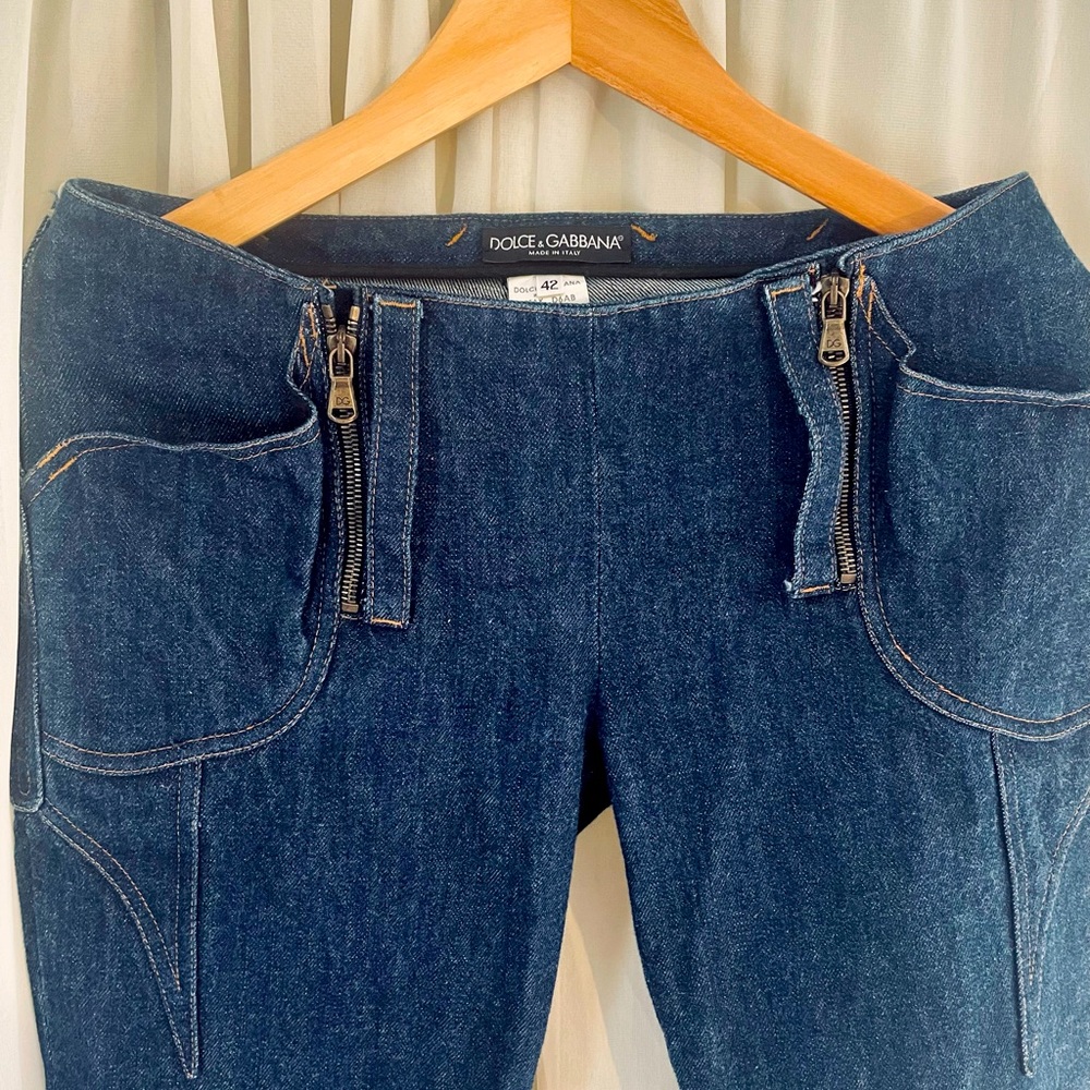 Dolce &Gabbana butterfly vintage low rise jeans